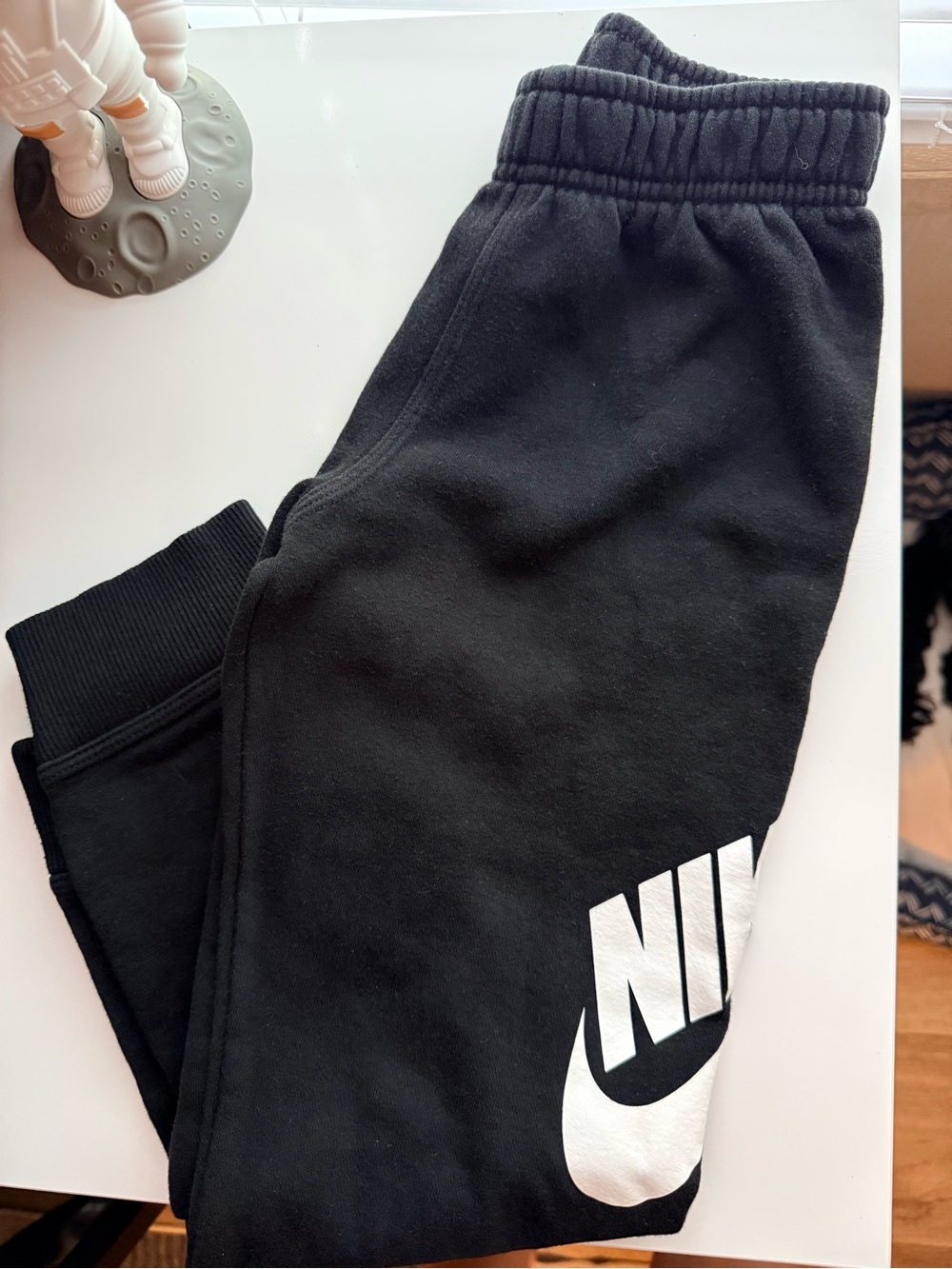 Nike Black Joggers with White Swoosh Logo